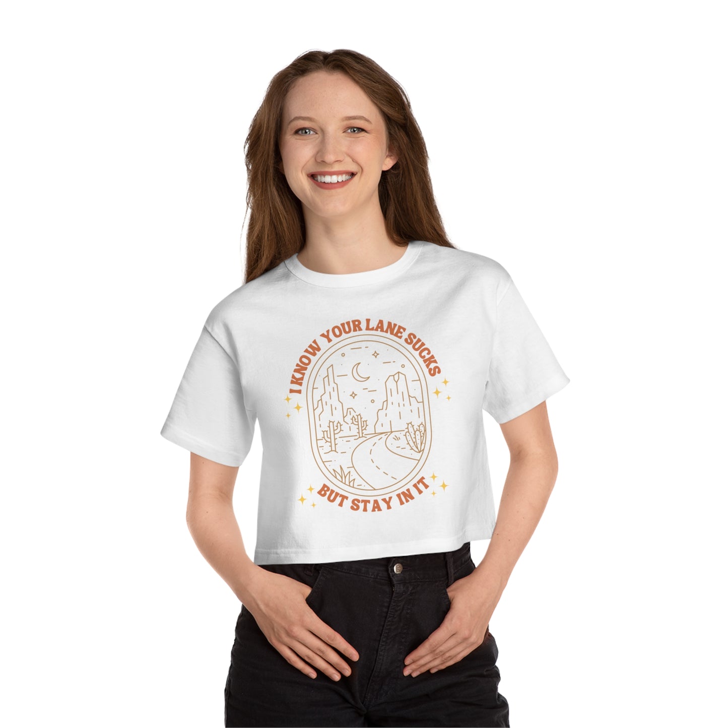 Stay in Your Lane Cropped T-Shirt