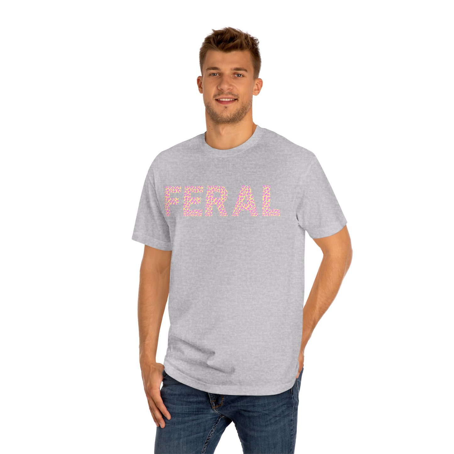 FERAL Neon Cheetah Lettering Unisex Classic Tee