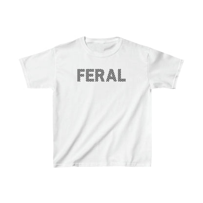 FERAL Checkered Lettering Kids Tee
