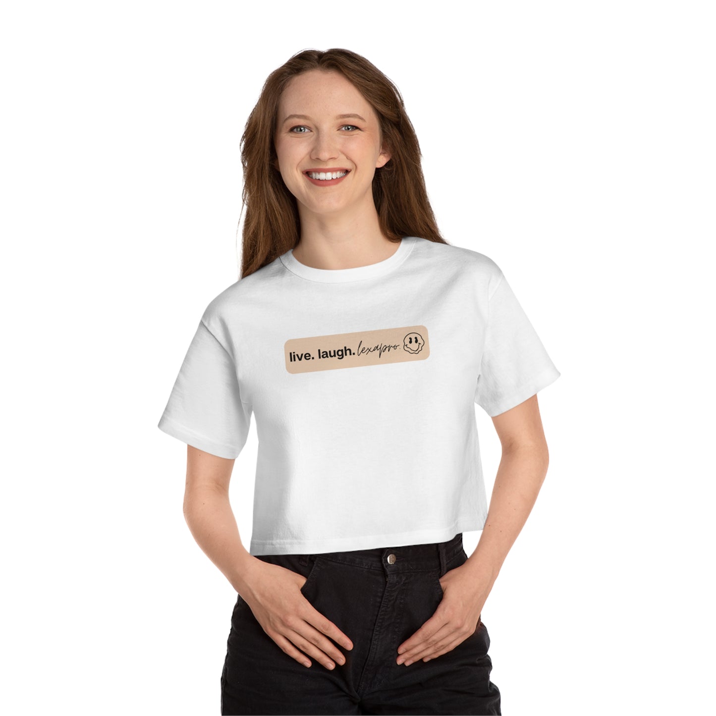 LIVE. LAUGH. LEXAPRO. Champion Women's Heritage Cropped T-Shirt