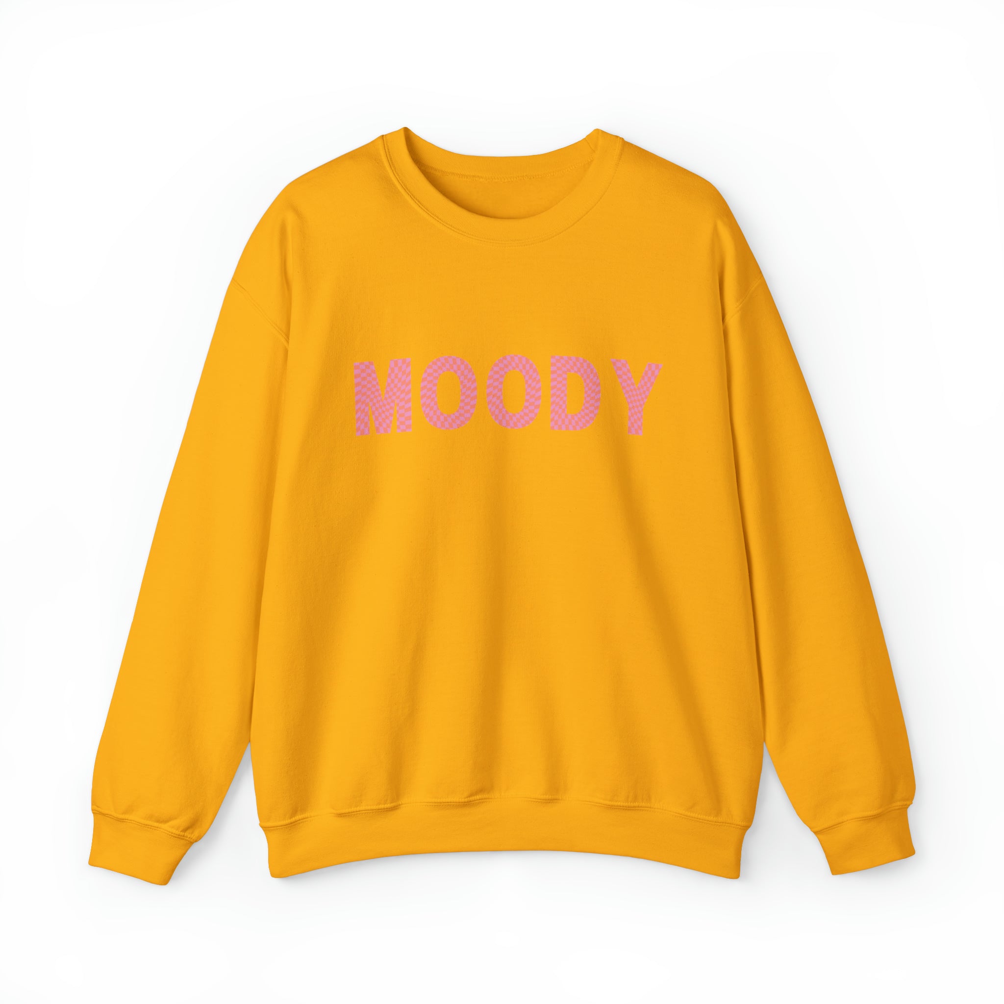 MOODY Checkerboard Lettering Crewneck Sweatshirt – Moody Girls Club