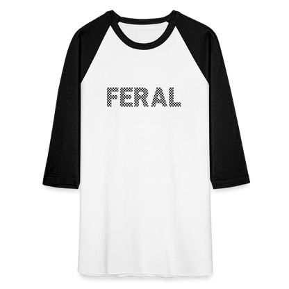 FERAL Baseball T-Shirt - white/black