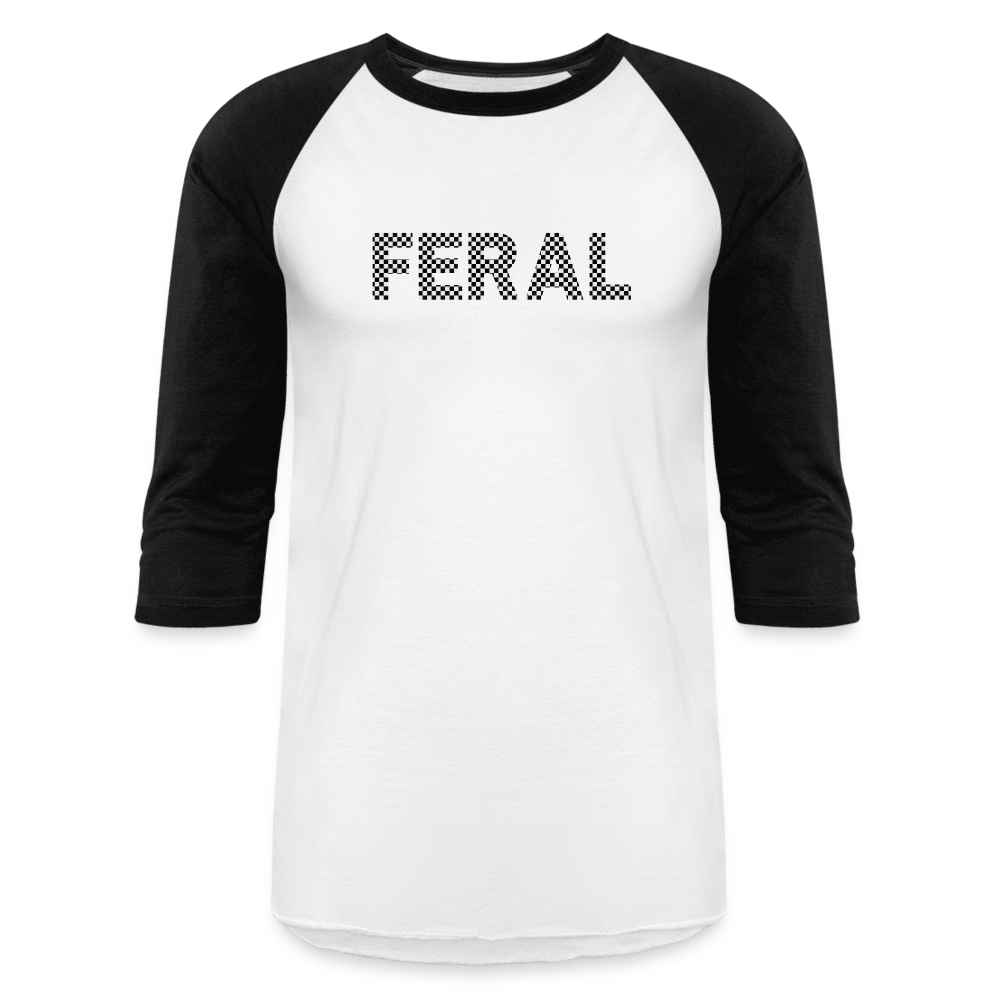 FERAL Baseball T-Shirt - white/black