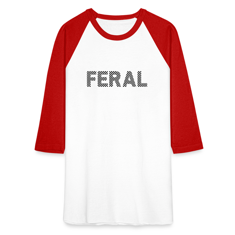 FERAL Baseball T-Shirt - white/red