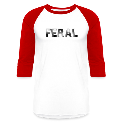 FERAL Baseball T-Shirt - white/red