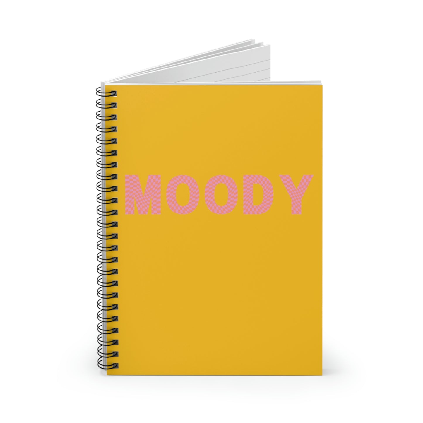 MOODY Checkerboard Lettering Spiral Notebook - Ruled Line
